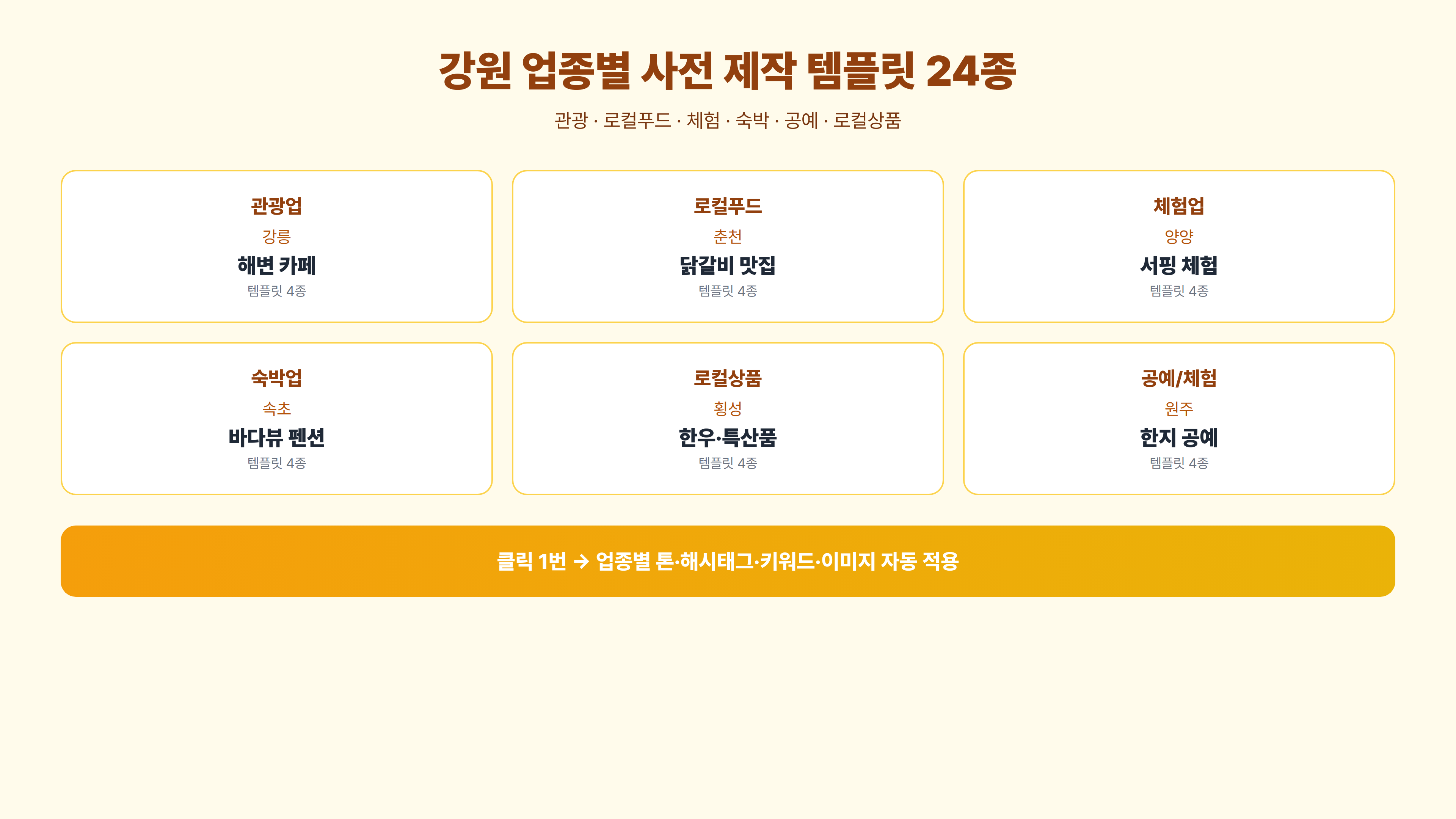 강원 업종별 템플릿 24종